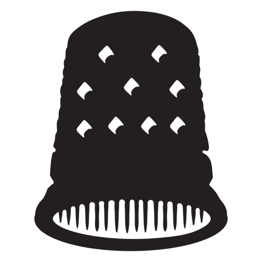 Sewing thimble cut out PNG Design