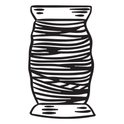 Spool of thread filled stroke Transparent PNG