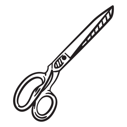sewing scissors drawing