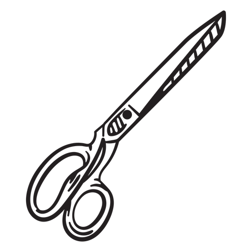 sewing scissors clipart black and white