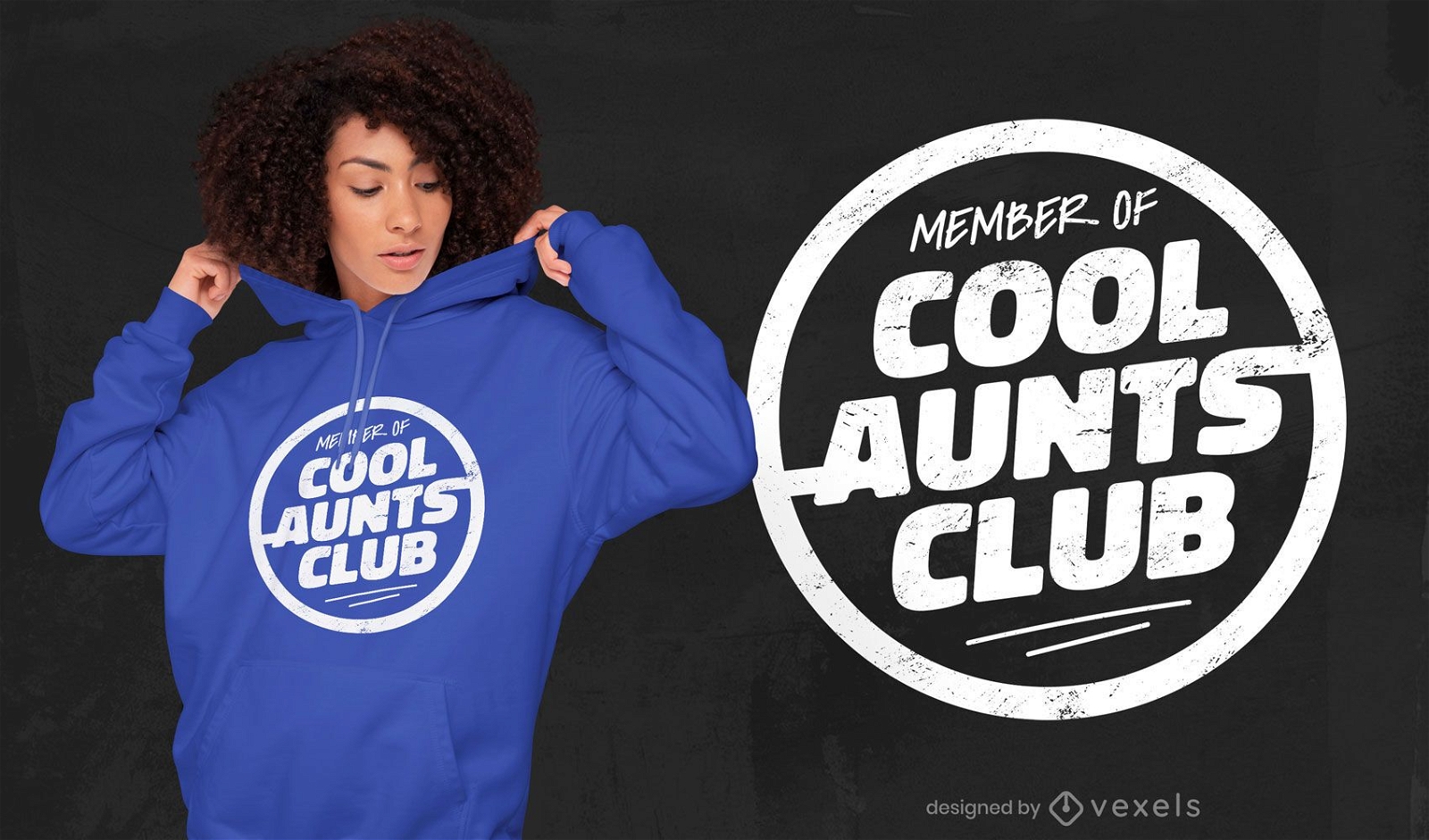 Cool aunts club badge t-shirt design