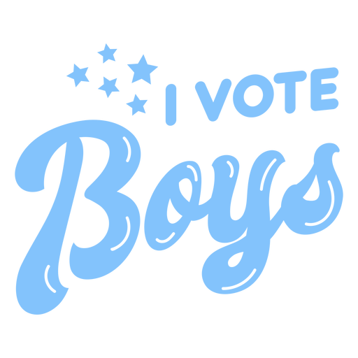 I vote boys badge PNG Design