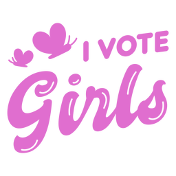 I vote girls badge PNG Design Transparent PNG