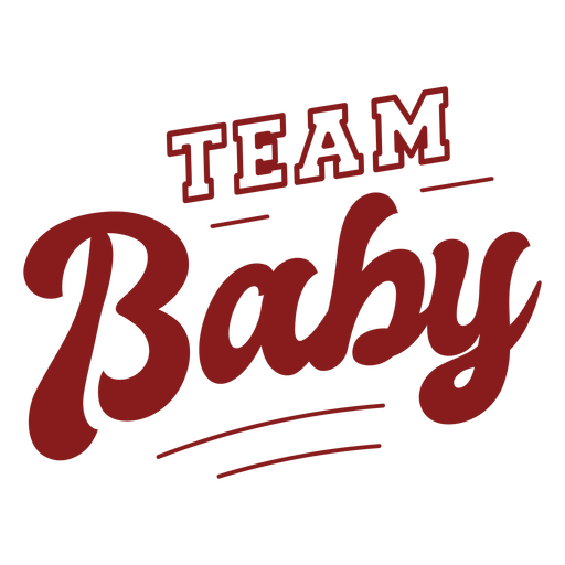 Team baby shower badge PNG Design