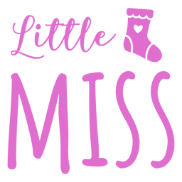 Little miss badge PNG Design