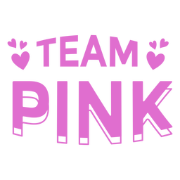Team pink badge PNG Design