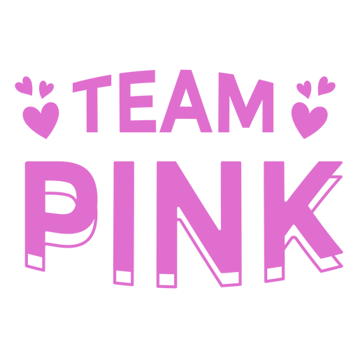 Team pink badge PNG Design