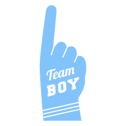 Foam Hand Team Boy Badge PNG & SVG Design For T-Shirts