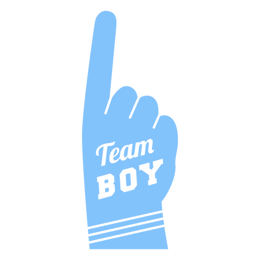 foam hand team boy badge PNG Design