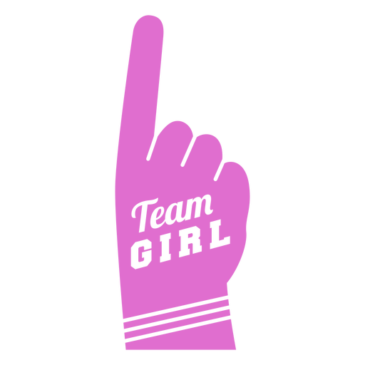 Foam hand team girl badge