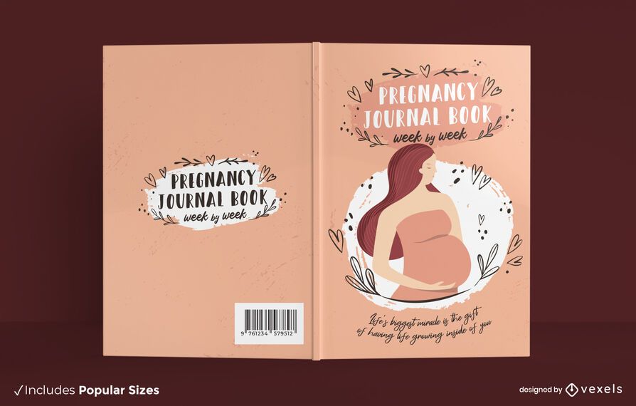 Pregnancy journal book cover design Pregnancy journal book cover design