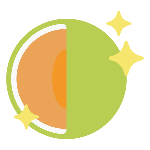 Melon sparkle flat PNG Design