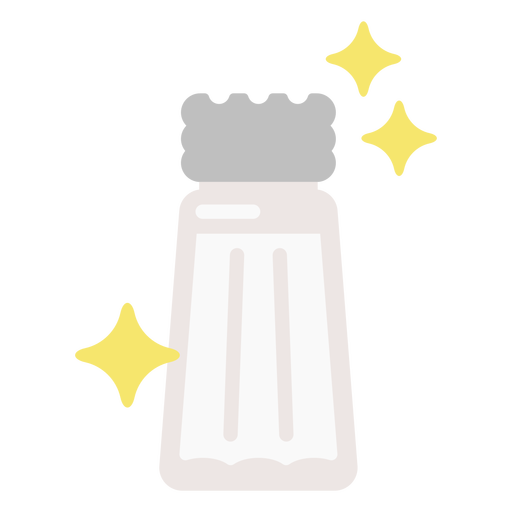 Salt shaker sparkle flat PNG Design