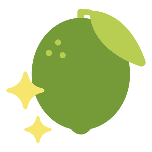 Lime sparkle flat PNG Design