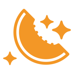 Melon filled stroke PNG Design