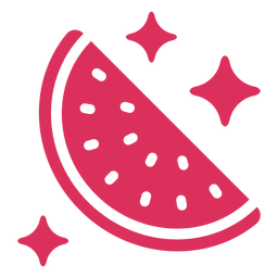 Watermelon filled stroke Transparent PNG