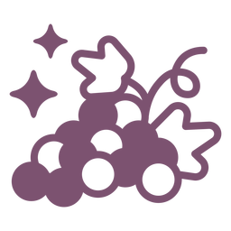Grapes filled stroke PNG Design