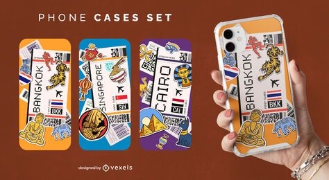 Boarding pass Asia phone case design
