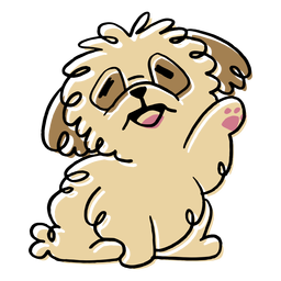 Fluffy puppy dog doodle