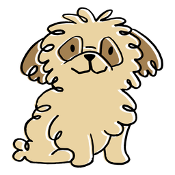 Fluffy dog pet doodle PNG Design