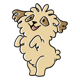 Cachorro fofo pulando animal Desenho PNG