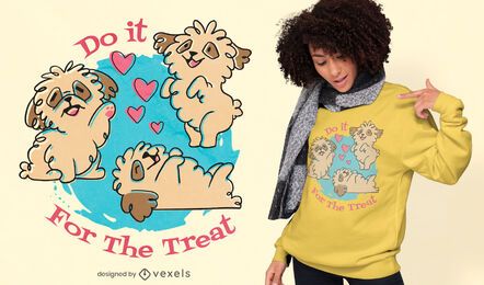 Diseño de camiseta de perros lindos