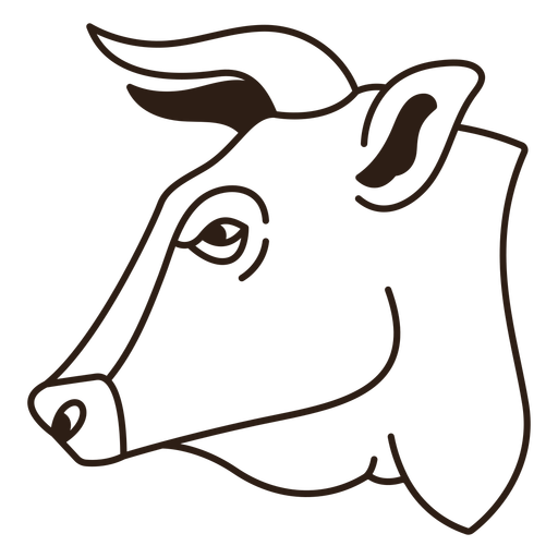 Bull filled stroke PNG Design