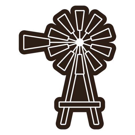 Windmills cut out PNG Design