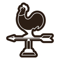 Rooster Weather Vane Cut Out PNG & SVG Design For T-Shirts