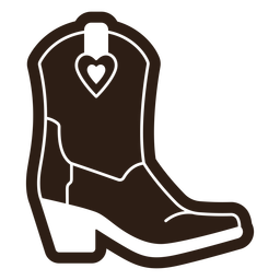 Cowgirl Boots Heart Cut Out PNG & SVG Design For T-Shirts