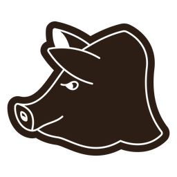 Pig face cut out PNG Design Transparent PNG
