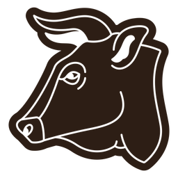Bull face cut out PNG Design Transparent PNG