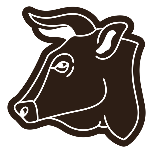 Bull face cut out PNG Design