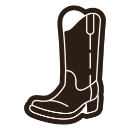 Cowboy Style Boots Cut Out PNG & SVG Design For T-Shirts