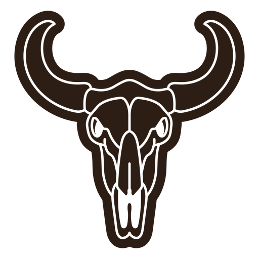Bull skulls cut out PNG Design