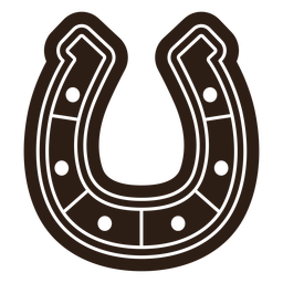 Detailed horseshoe cut out PNG Design