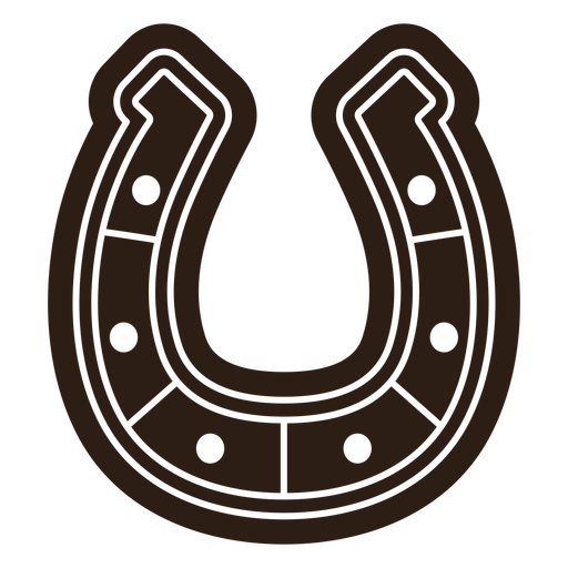 Detailed horseshoe cut out PNG Design