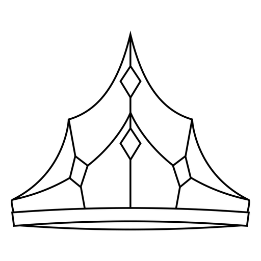 Geometric king crown PNG Design