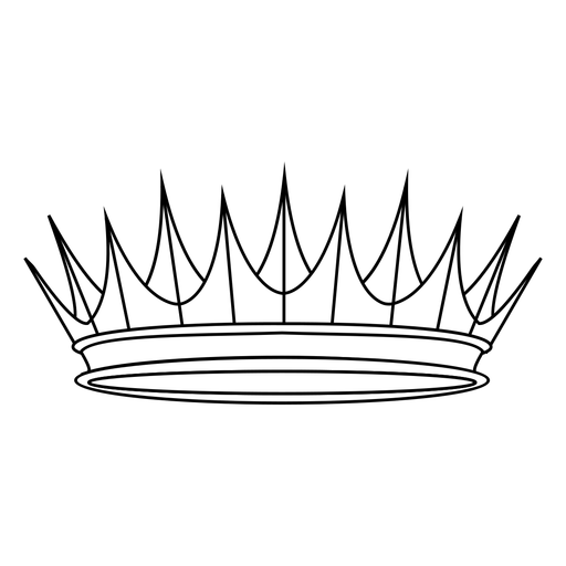 King crown with spikes PNG Design