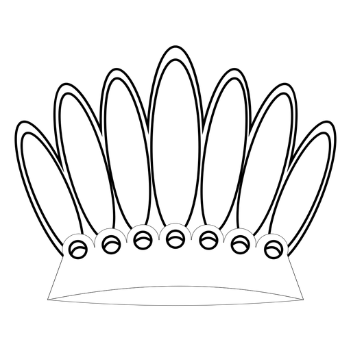 Oval shaped king crown PNG Design