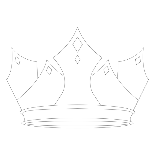 Kings royal crown line art PNG Design