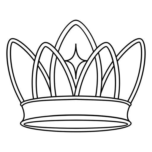 Complex queen royal crown PNG Design