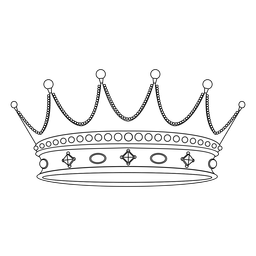 King jewel crown stroke PNG Design Transparent PNG