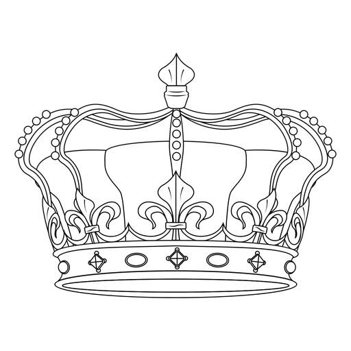 Fleur de lis king crown PNG Design