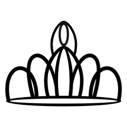 Crown icon stroke Transparent PNG