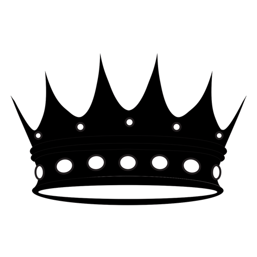 Pointed crown cut out PNG Design