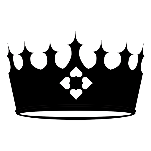 Queen's crown cut out PNG Design