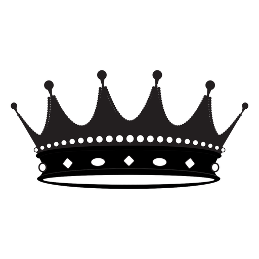Crown with jewels cut out