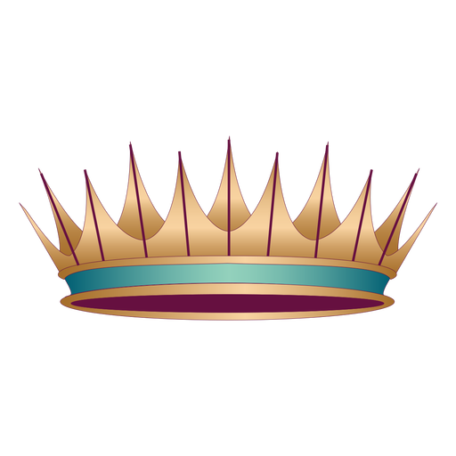 Spiky king royal crown PNG Design