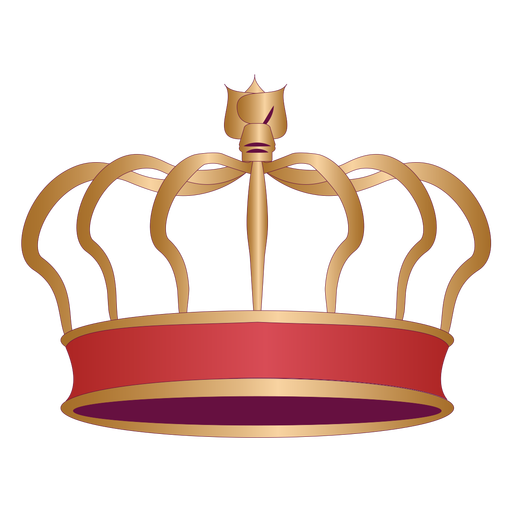 Complex queen red crown PNG Design